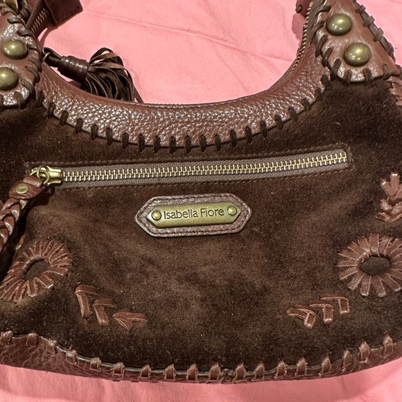 Isabella Fiore Brown Leather/suede purse - Picture 3 of 8